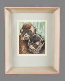 BEYER Adolf Two Monkeys BEYER Adolf Two Monkeys