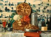 BEYER Max Otto Still Life With Wine And Vegetables BEYER Max Otto Still Life With Wine And Vegetables