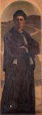 BICKNELL Albion Harris Portrait Of A Man Standing With Arms Folded BICKNELL Albion Harris Portrait Of A Man Standing With Arms Folded