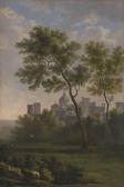 BIDAULD Joseph J. Xavier An Italianate Landscape With A View Of A Fortified Town BIDAULD Joseph J. Xavier An Italianate Landscape With A View Of A Fortified Town