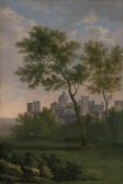 BIDAULD Joseph J. Xavier An Italianate Landscape With A View Of A Fortified Town BIDAULD Joseph J. Xavier An Italianate Landscape With A View Of A Fortified Town