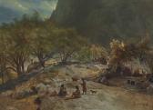 BIERSTADT Albert Mariposa Indian Encampment, Yosemite Valley, California BIERSTADT Albert Mariposa Indian Encampment, Yosemite Valley, California