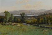 BIGELOW Daniel Folger A Wooded Farmland Landscape With Boats On A Distant Waterway BIGELOW Daniel Folger A Wooded Farmland Landscape With Boats On A Distant Waterway