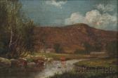 BIGELOW Daniel Folger Cattle In A Stream BIGELOW Daniel Folger Cattle In A Stream
