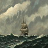 BILLE Carl Ludwig Seascape With A Ship Of The Line BILLE Carl Ludwig Seascape With A Ship Of The Line