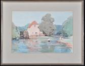 BILLINGHURST Alfred John View Of A Mill With Figures In The Foreground BILLINGHURST Alfred John View Of A Mill With Figures In The Foreground