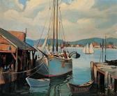 BILLINGS Henry J. Untitled - Sailboat At Dock BILLINGS Henry J. Untitled - Sailboat At Dock