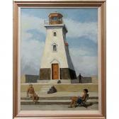 BILLINGS IRELAND BAIN Lighthouse With Trio BILLINGS IRELAND BAIN Lighthouse With Trio