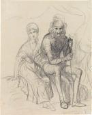 BINGHAM George Caleb Two Seated Figures BINGHAM George Caleb Two Seated Figures