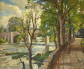 BIRCH Samuel John Lamorna Travellers On A Footpath Along A River BIRCH Samuel John Lamorna Travellers On A Footpath Along A River