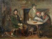 BIRD Edward Sportsmen In A Tavern Interior With Spaniels BIRD Edward Sportsmen In A Tavern Interior With Spaniels
