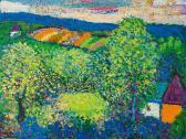 BIRSTINGER Leopold Colourful Fields In Green Landscape BIRSTINGER Leopold Colourful Fields In Green Landscape