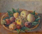 BISCHOFF Henry Two Still-lifes: Apples In A Basket / Apples And Plums On A Table BISCHOFF Henry Two Still-lifes: Apples In A Basket / Apples And Plums On A Table