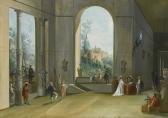 BISON Giuseppe Bernardino Palace Interior With Figures BISON Giuseppe Bernardino Palace Interior With Figures