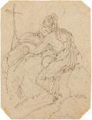 BISON Giuseppe Bernardino The Penitent Magdalene, Writing In A Book BISON Giuseppe Bernardino The Penitent Magdalene, Writing In A Book