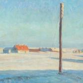 BJERRE Kristen A Sunlit Winter Scenery With A Telephone Pole BJERRE Kristen A Sunlit Winter Scenery With A Telephone Pole