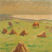 BJERRE Kristen Cows Grazing In A Field By The Coast BJERRE Kristen Cows Grazing In A Field By The Coast