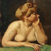 BJERRE Kristen Portrait Of A Nude Woman With Piled-up Hair BJERRE Kristen Portrait Of A Nude Woman With Piled-up Hair