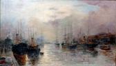 BLACK Jim Scottish Glasgow Harbour Oil On Canvas Signed 86 X 151 Cms Illustrated BLACK Jim Scottish Glasgow Harbour Oil On Canvas Signed 86 X 151 Cms Illustrated