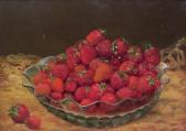 BLACKBURN Arthur Still Life Of Strawberries In A Glass Bowl BLACKBURN Arthur Still Life Of Strawberries In A Glass Bowl