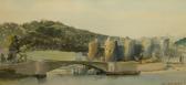 BLACKBURN ERIC River Scene With Bridge And Castle BLACKBURN ERIC River Scene With Bridge And Castle
