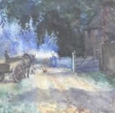 BLACKLOCK E Horse And Cart On A Rural Track BLACKLOCK E Horse And Cart On A Rural Track