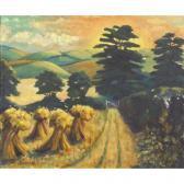 Blades Harold Modern British Oil Onto Board Blades Harold Modern British Oil Onto Board