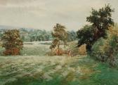 BLAKE Henry Elliott A Farmer With Plough In A Field BLAKE Henry Elliott A Farmer With Plough In A Field