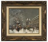 BLANCHARD Antoine Snow-covered Parisian Street Scene BLANCHARD Antoine Snow-covered Parisian Street Scene
