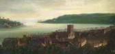 BLANCHARD Carol European Provincial School Late 19th- Early 2th Century- View Of A Coastal Town BLANCHARD Carol European Provincial School Late 19th- Early 2th Century- View Of A Coastal Town