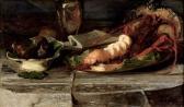 BLANCHER Jacques Nature Morte A La Langouste Et Aux Figues BLANCHER Jacques Nature Morte A La Langouste Et Aux Figues