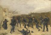 BLIGNY Albert French Soldiers Storming A Town BLIGNY Albert French Soldiers Storming A Town