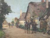 BLOCH Alexandre Soldiers In A Village Street BLOCH Alexandre Soldiers In A Village Street