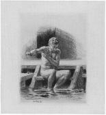 BLOCH Carl Der Badende Mann BLOCH Carl Der Badende Mann
