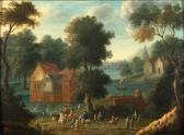 BLOMAERDT MAXIMILIEN Halte De Cavaliers Aux Abords D'un Fleuve BLOMAERDT MAXIMILIEN Halte De Cavaliers Aux Abords D'un Fleuve