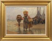 BLOMMERS Bernardus Johannes Fischerfamilien Beim Entladen Des Fangs Am Strand Von Scheveningen BLOMMERS Bernardus Johannes Fischerfamilien Beim Entladen Des Fangs Am Strand Von Scheveningen