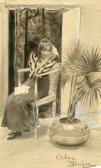 BLUHM Oskar Junges Mädchen In Einem Zimmer Mit Palme BLUHM Oskar Junges Mädchen In Einem Zimmer Mit Palme