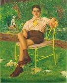 BLUM Ludwig Portrait Of A Seated Child In A Garden BLUM Ludwig Portrait Of A Seated Child In A Garden