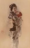 BLUM Robert Frederick Portrait Of A Japanese Woman BLUM Robert Frederick Portrait Of A Japanese Woman