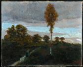 BOCK Marie Bäuerin Mit Ziege In Herbstlandschaft BOCK Marie Bäuerin Mit Ziege In Herbstlandschaft