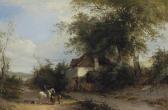 BODDINGTON Henry John Travellers Outside A Country Inn BODDINGTON Henry John Travellers Outside A Country Inn