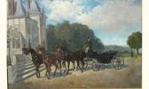 BODOY Ernest Alexandre L'arrivée Au Perron Du Château De La Pierre. BODOY Ernest Alexandre L'arrivée Au Perron Du Château De La Pierre.