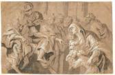 BOECKORST Johan Feuille D'étude Recto-verso BOECKORST Johan Feuille D'étude Recto-verso