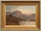 BOEL John Henry Highland Lake With Cottages BOEL John Henry Highland Lake With Cottages