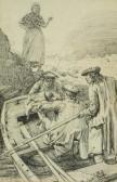 BOGLE William Lockhart Figures Coming A Shore BOGLE William Lockhart Figures Coming A Shore