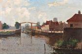 BOGMAN Herman, Jnr. Gezicht Op Den Briel Met Figuren Bij Een Ophaalbrug BOGMAN Herman, Jnr. Gezicht Op Den Briel Met Figuren Bij Een Ophaalbrug