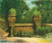 BOHANNAH Charles F Man On A Park Bench BOHANNAH Charles F Man On A Park Bench