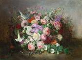 BOHLY M. A Still Life With Roses, Lilacs And Other Flowers BOHLY M. A Still Life With Roses, Lilacs And Other Flowers