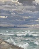 BOHME Karl Theodor Wolkenmeer Über Der Küste Von Biarritz BOHME Karl Theodor Wolkenmeer Über Der Küste Von Biarritz