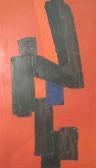 BOLAND Abstraction In Black And Orange BOLAND Abstraction In Black And Orange